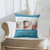 Baby Boy Blue Foto Collage Niedliche Neugeborene K Kissen