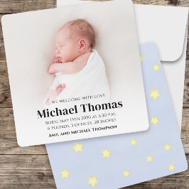 Baby Boy Blue Foto Einfache Niedliche Sterne Platz