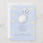 Baby Boy Blue Foto Geburtserklärung Ankündigung (Rückseite)