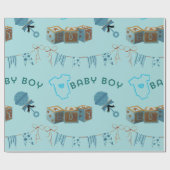 Baby Boy Blue Geschenkpapier (Flach)