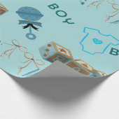 Baby Boy Blue Geschenkpapier (Ecke)