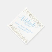 Baby Boy Blue & Gold Freundschaftsfeier Serviette (Ecke)