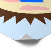 Baby Boy Blue Heart Igel Kinderzimmer Poster (Ecke)