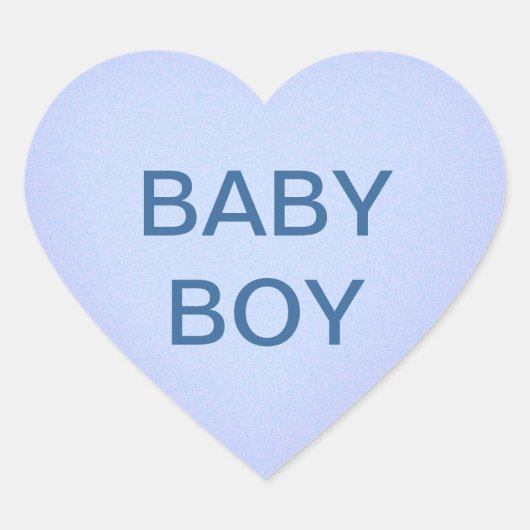 Baby Boy Blue Heart Sticker (Vorderseite)