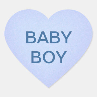 Baby Boy Blue Heart Sticker