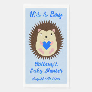 Baby Boy Blue Herz Igel Baby-Party Serviette