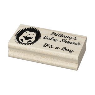 Baby Boy Blue Herz Igel Baby Shower Gummistempel