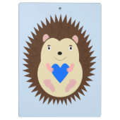 Baby Boy Blue Herz Igel Benutzerdefiniert Klemmbrett (Rückseite)