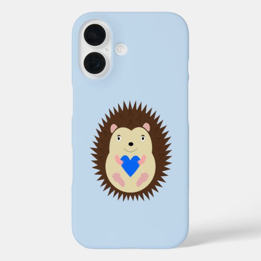 Baby Boy Blue Herz Igel Case-Mate iPhone Hülle (Rückseite)