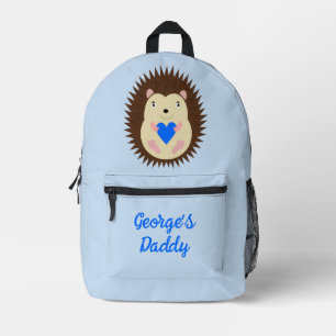 Baby Boy Blue Herz Igel Custom Bedruckter Rucksack