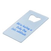 Baby Boy Blue Herz Igel Custom Geldbeutel Flaschenöffner (Rückseite Schrägansicht)