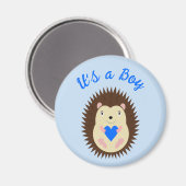 Baby Boy Blue Herz Igel Custom Magnet (Vorderseite/Rückseite)