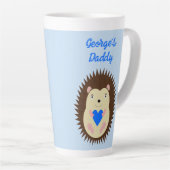 Baby Boy Blue Herz Igel Custom Milchtasse (Rechte Ecke)