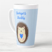 Baby Boy Blue Herz Igel Custom Milchtasse (Linke Ecke)