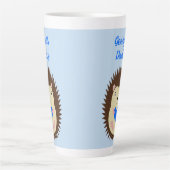 Baby Boy Blue Herz Igel Custom Milchtasse (Vorderseite)