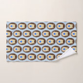 Baby Boy Blue Herz Igel Gemustert Badhandtuch Set (Handtuch)