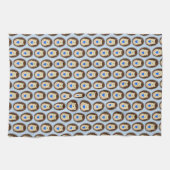 Baby Boy Blue Herz Igel Gemustert Geschirrtuch (Horizontal)