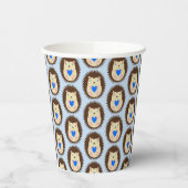Baby Boy Blue Herz Igel Gemustert Pappbecher (Links)