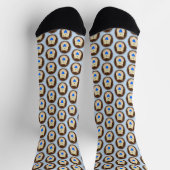 Baby Boy Blue Herz Igel Gemustert Socken (Oben)