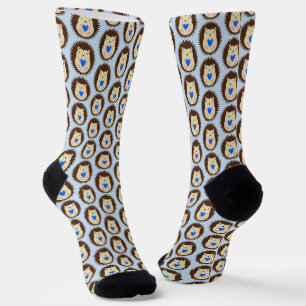 Baby Boy Blue Herz Igel Gemustert Socken