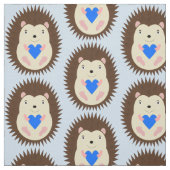 Baby Boy Blue Herz Igel Gemustert Stoff (Muster)