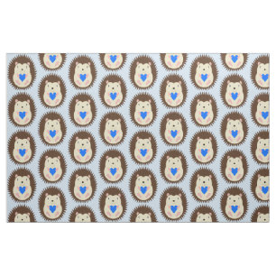 Baby Boy Blue Herz Igel Gemustert Stoff