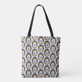 Baby Boy Blue Herz Igel Gemustert Tasche (Rückseite)