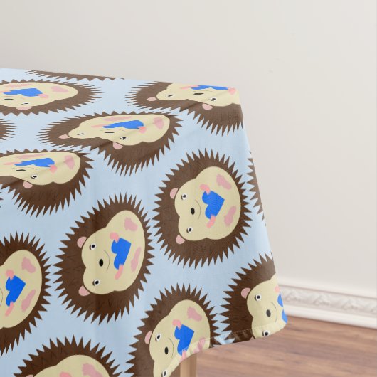 Baby Boy Blue Herz Igel Gemustert Tischdecke (Beispiel)