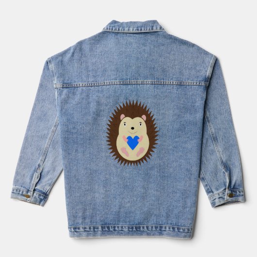 Baby Boy Blue Herz Igel Jeansjacke (Rückseite)