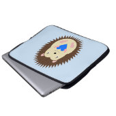Baby Boy Blue Herz Igel Laptopschutzhülle (Vorne Knopf)
