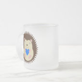 Baby Boy Blue Herz Igel Mattglastasse (Vorderseite Links)