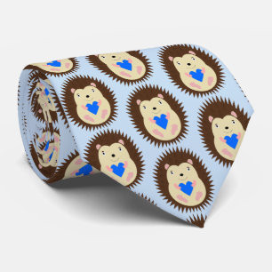 Baby Boy Blue Herz Igel Muster Krawatte