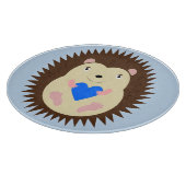 Baby Boy Blue Herz Igel Schneidebrett (Ecke)
