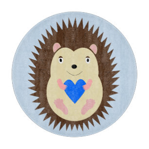 Baby Boy Blue Herz Igel Schneidebrett