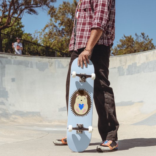 Baby Boy Blue Herz Igel Skateboard (Außenbereich 2)
