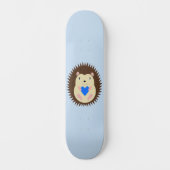 Baby Boy Blue Herz Igel Skateboard (Vorderseite)