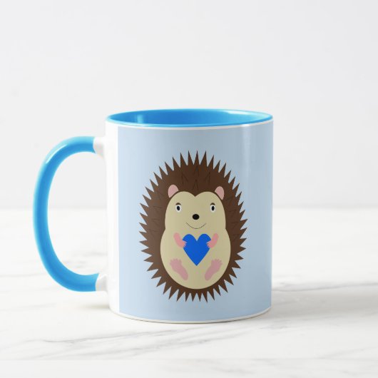 Baby Boy Blue Herz Igel Tasse (Links)