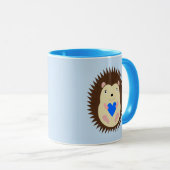 Baby Boy Blue Herz Igel Tasse (VorderseiteRechts)
