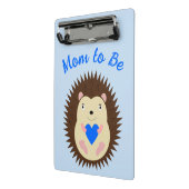 Baby Boy Blue Herz Igel werdende Mutter Mini Klemmbrett (Gewinkelt2)