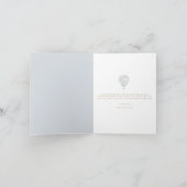 Baby Boy Blue Hot Air Ballon Dankeskarte (Innenseite)