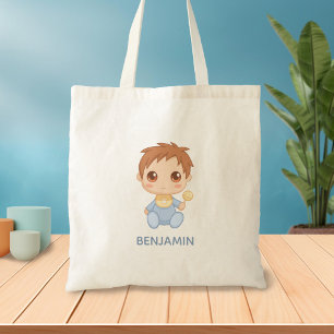 Baby Boy Blue Jumpsuit Individuelle Name Tragetasche