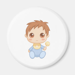 Baby Boy Blue Jumpsuit Magnet