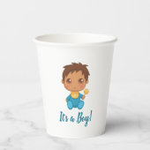 Baby Boy Blue Jumpsuit Pappbecher (Rückseite)