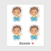 Baby Boy Blue Jumpsuit Set 4 Aufkleber (Blatt)