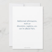 Baby Boy Blue Kariert Dusche Einladung (Rückseite)