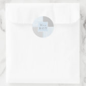 Baby Boy Blue Modern Sticker (Tasche)