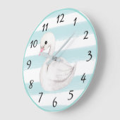 Baby Boy Blue Modernes elegantes Kinderzimmer-Deko Große Wanduhr (Winkel)