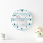 Baby Boy Blue Modernes elegantes Kinderzimmer-Deko Große Wanduhr (Zuhause)