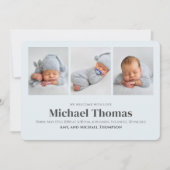 Baby Boy Blue Multi Foto Einfach Niedlich Kariert (Vorderseite)