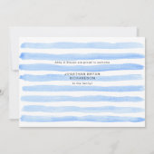 Baby Boy Blue One Foto Begrüßung der Geburt Einladung (Rückseite)